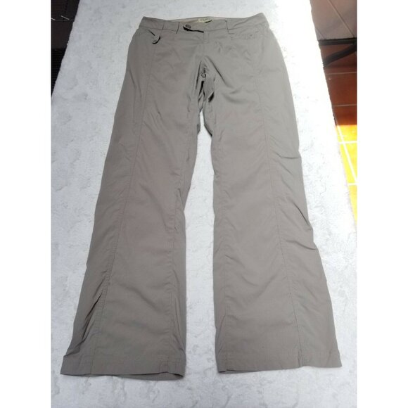Royal Robbins Womens Straight Pants Extended Tab Button Stretch Mid-Rise 8 Gray - Picture 1 of 7